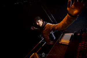 Popek press photo for Blackout Records, Hitech, Dark and Industrialdark artist from France